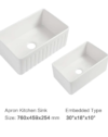 Farmhouse Apron Single Bowl Sink - Image 4